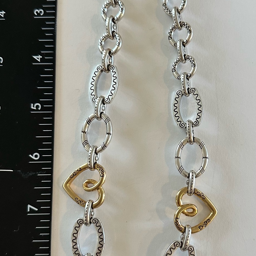 Brighton Silver and Gold Heart Necklace